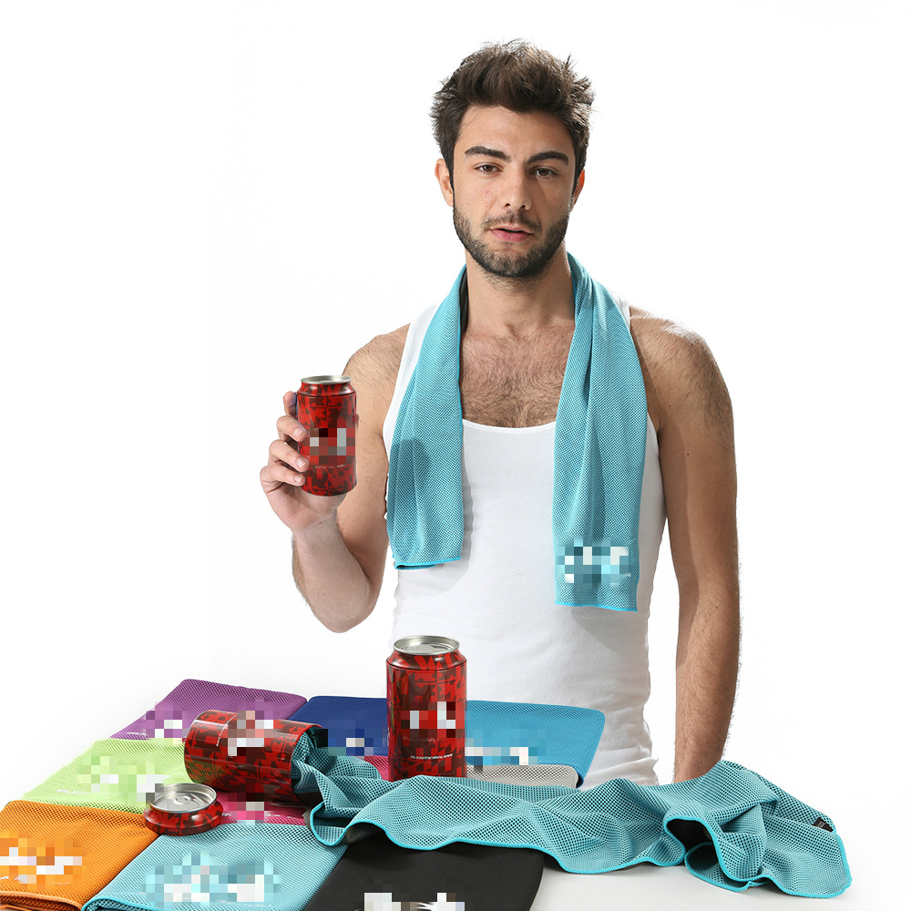 2019 New Outdoor Trendy Brand Sports Towel Lengthened Iced Towel Fitness Cold Feeling Sports Hood Quick-Drying Custom Logo