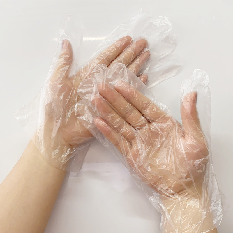 New Food Grade Disposable Film Transparent Crayfish PE Household High Quality Thickened Beauty Gloves Wholesale