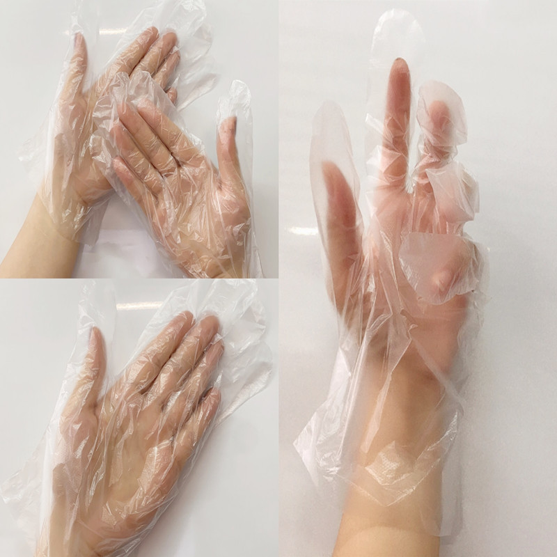 New Food Grade Disposable Film Transparent Crayfish PE Household High Quality Thickened Beauty Gloves Wholesale