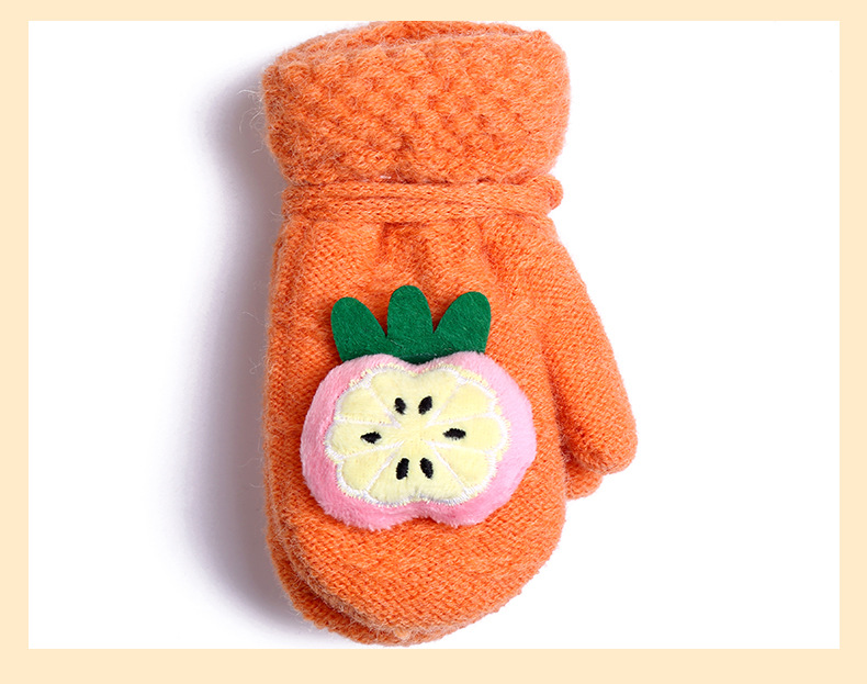 2021 New Products in Stock Twill Autumn and Winter Gloves Double Jacquard Striped Student Children Warm Gloves Wholesale