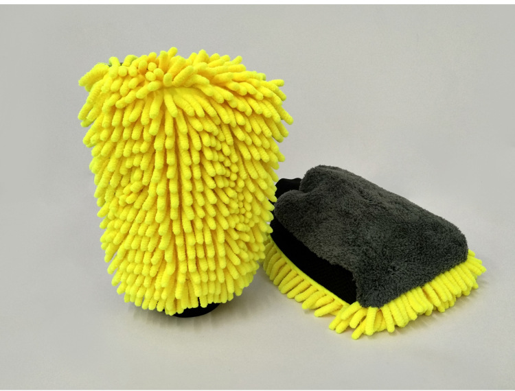 DoubleSided Long Wool Coral Fleece Waterproof Car Washing Gloves Tool Chenille Car Wash Gloves Rag Car Cleaning Supplies
