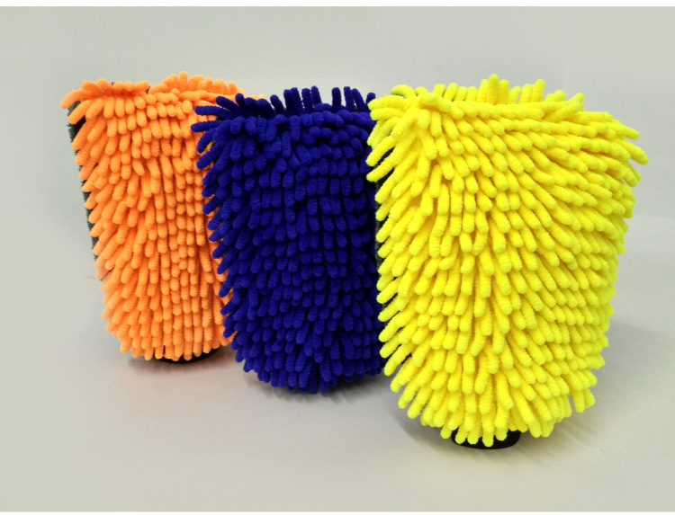 DoubleSided Long Wool Coral Fleece Waterproof Car Washing Gloves Tool Chenille Car Wash Gloves Rag Car Cleaning Supplies