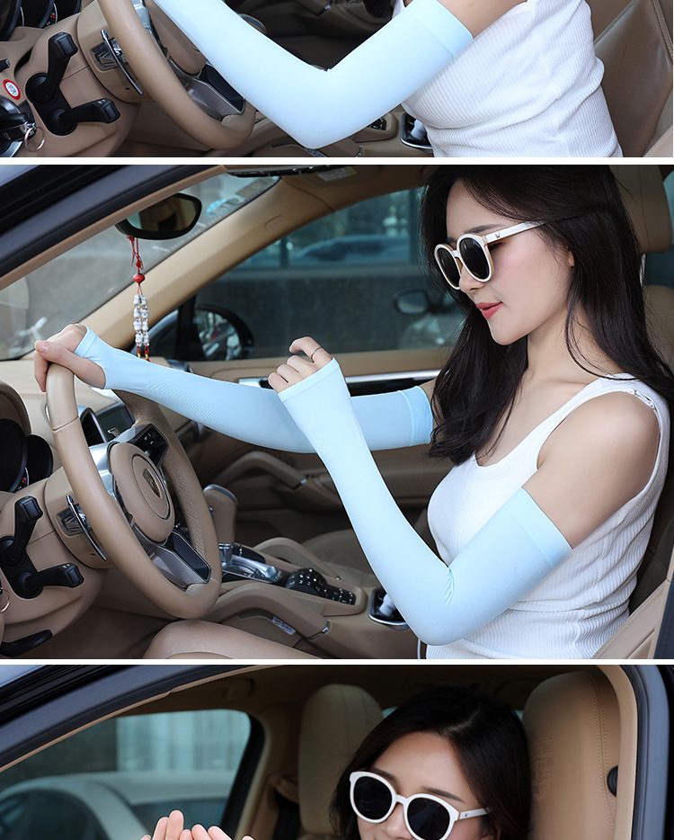 Style Summer Ice Sleeve Sun Protection Oversleeve Running Men's Riding Gloves Outdoor Thin Ice Silk Ice Sleeve Women