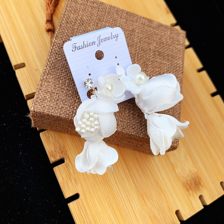 Super Fairy Mori Style Retro Hong Kong Style Flower Veil Bow Gloves Earrings Bridal Wedding Dress Accessories