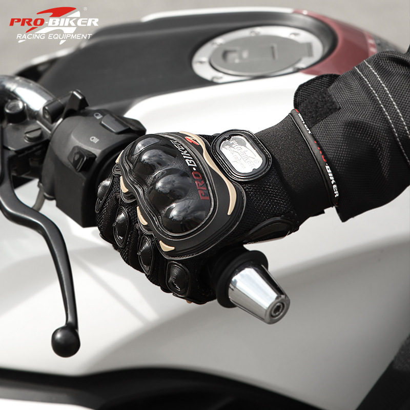  Motorcycle Touch-Screen Gloves Drop-Resistant Cross-Country Anti-Slip Full Finger Spring Summer and Fall Full Finger