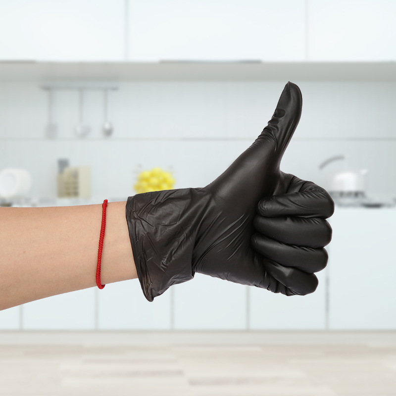 Disposable PVC Gloves Blue Labor Protection Black Protective Gloves Extraction Box 100 Pieces Powder-Free Beauty