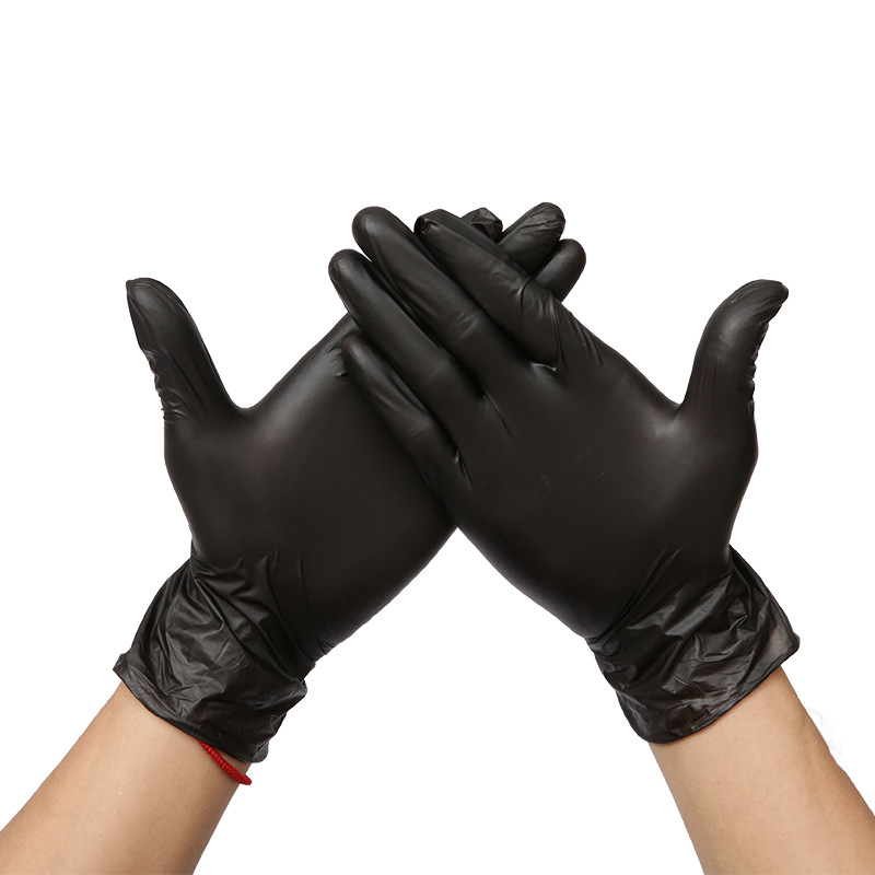 Disposable PVC Gloves Blue Labor Protection Black Protective Gloves Extraction Box 100 Pieces Powder-Free Beauty