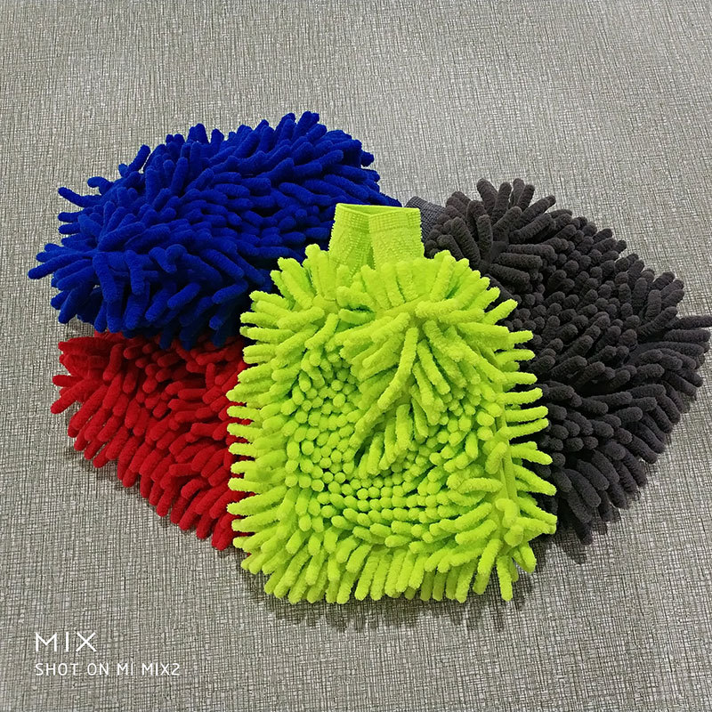 DoubleSided Cleaning Wool Gloves Cleaning Glass Car Wash Cleaning Scouring Pad Cleaning Cloth Car Wash Maintenance Tools