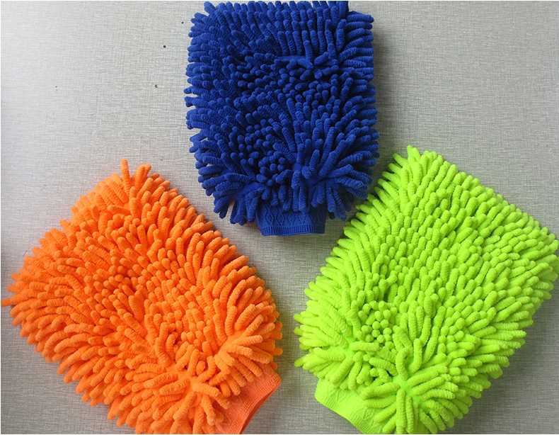 DoubleSided Cleaning Wool Gloves Cleaning Glass Car Wash Cleaning Scouring Pad Cleaning Cloth Car Wash Maintenance Tools
