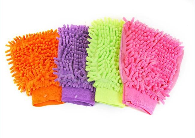 DoubleSided Cleaning Wool Gloves Cleaning Glass Car Wash Cleaning Scouring Pad Cleaning Cloth Car Wash Maintenance Tools