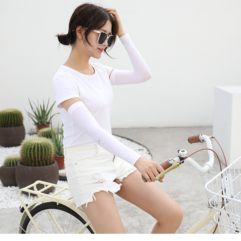 Viscose Fiber SunProtection Oversleeves Men&#039;s and Women&#039;s Outdoor Cycling and Driving Gloves Arm Sleeve Customization