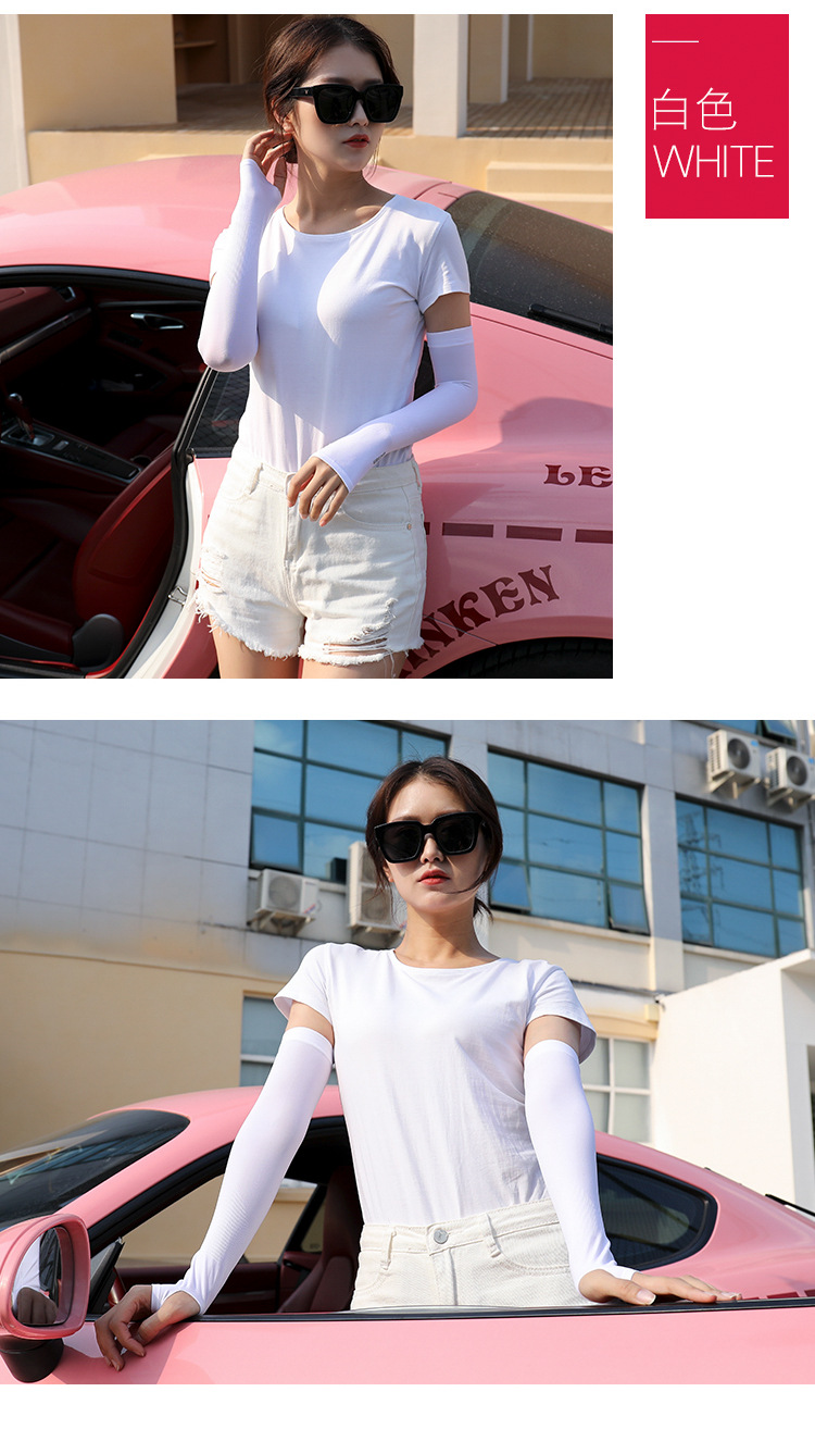 Viscose Fiber SunProtection Oversleeves Men's and Women's Outdoor Cycling and Driving Gloves Arm Sleeve Customization