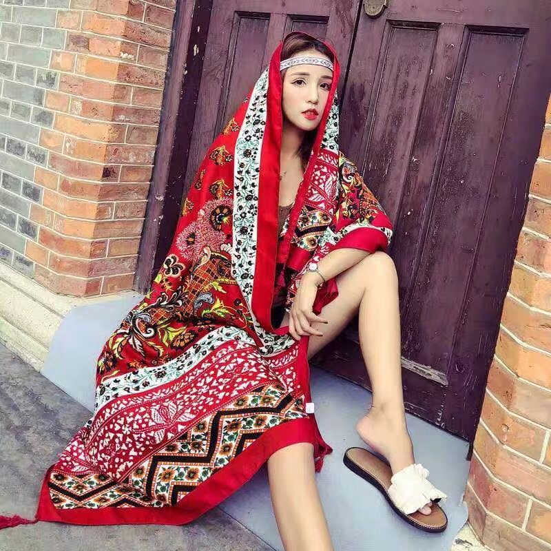 New folk style shawl beach towel New folk style shawl beach towel
