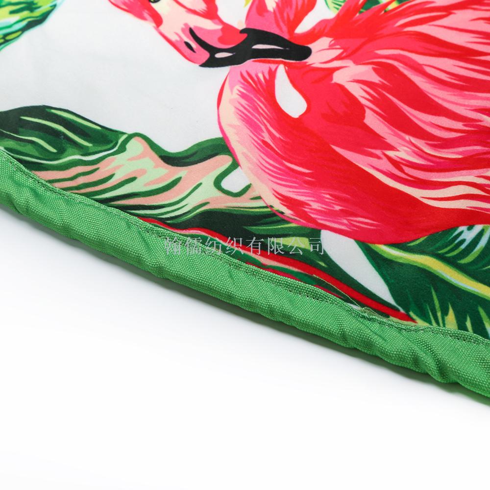 Portable outdoor beach towel travel flamingo bag beach towel set Portable outdoor beach towel travel flamingo bag beach towel set