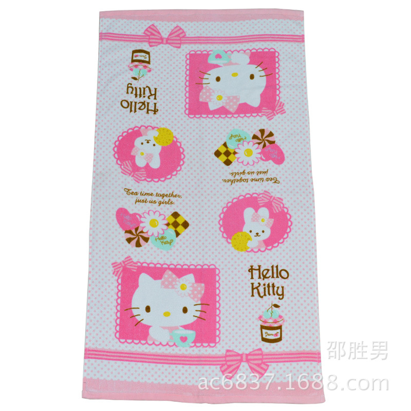 Direct manufacturers 60*120 KT cat cotton beach towel towel Disney Direct manufacturers 60*120 KT cat cotton beach towel towel Disney