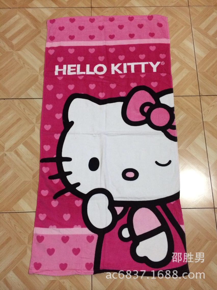 Direct manufacturers 60*120 KT cat cotton beach towel towel Disney Direct manufacturers 60*120 KT cat cotton beach towel towel Disney