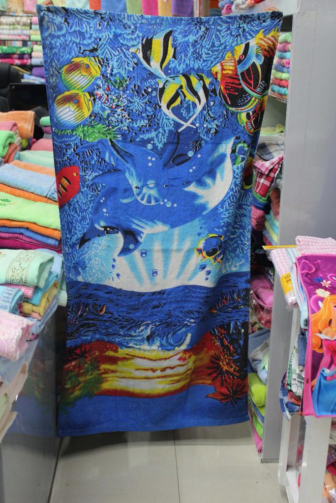 Polyester cotton printed beach towel with 70*140cm paint