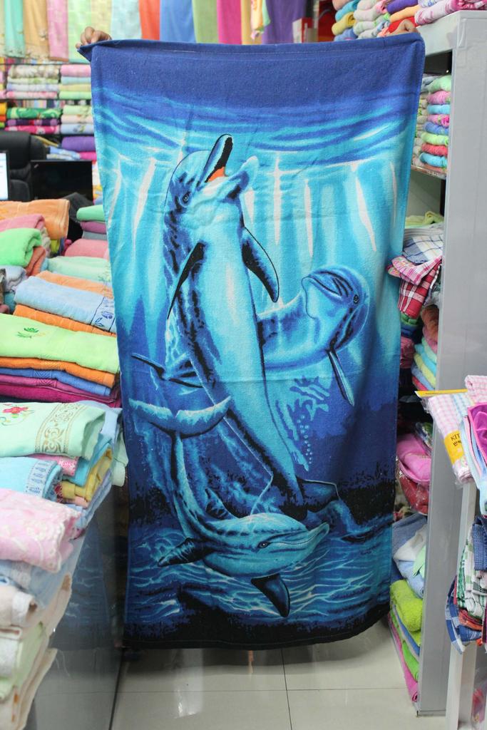 Polyester cotton printed beach towel with 70*140cm paint