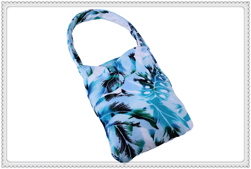 2 in 1 Microfiber Beach Towel That  Folds and Transformed To A Drawstring Backpack 