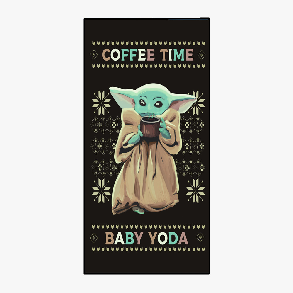 Yoda Master Square Beach Towel Towel Cloth Quick-Drying Bath Towel Double-Sided Velvet Shawl Single-Sided Digital Printing Square Towel