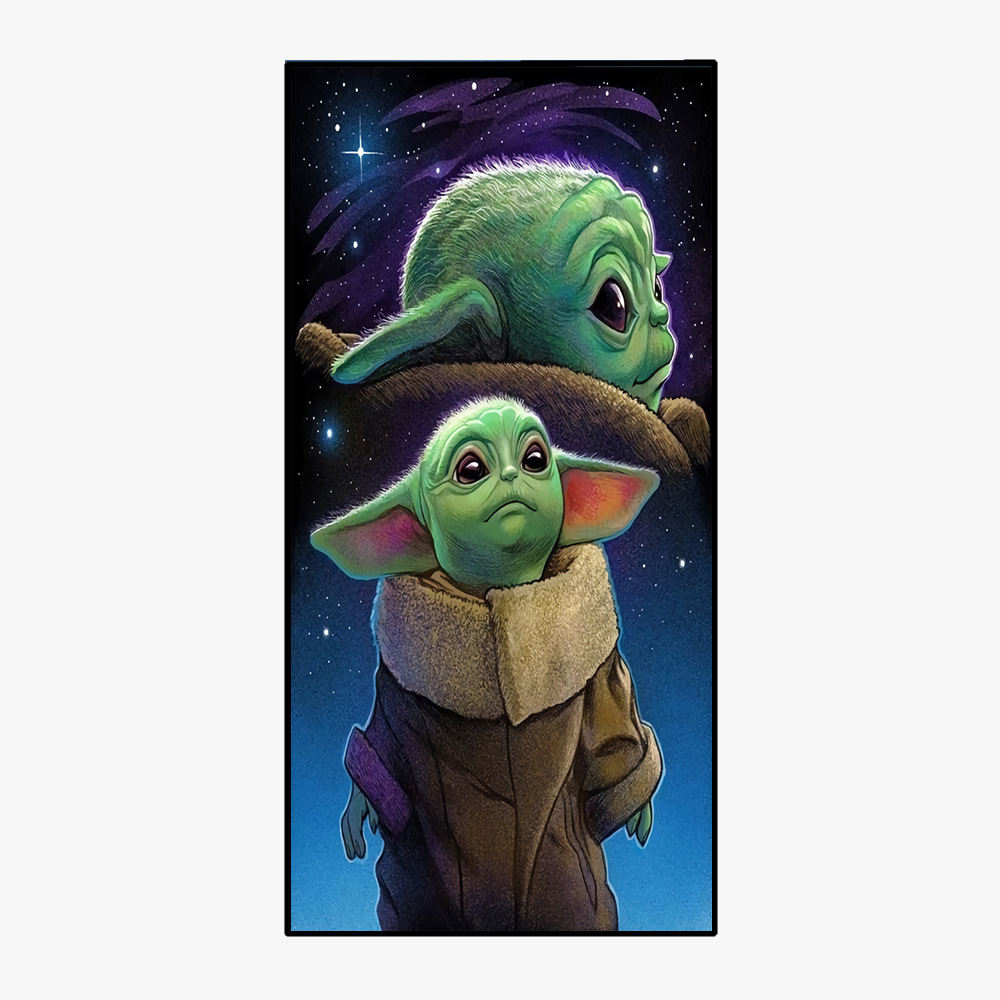 Yoda Master Square Beach Towel Towel Cloth Quick-Drying Bath Towel Double-Sided Velvet Shawl Single-Sided Digital Printing Square Towel