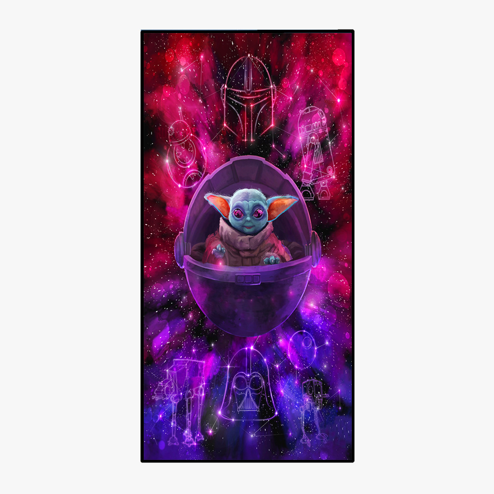 Yoda Master Square Beach Towel Towel Cloth Quick-Drying Bath Towel Double-Sided Velvet Shawl Single-Sided Digital Printing Square Towel
