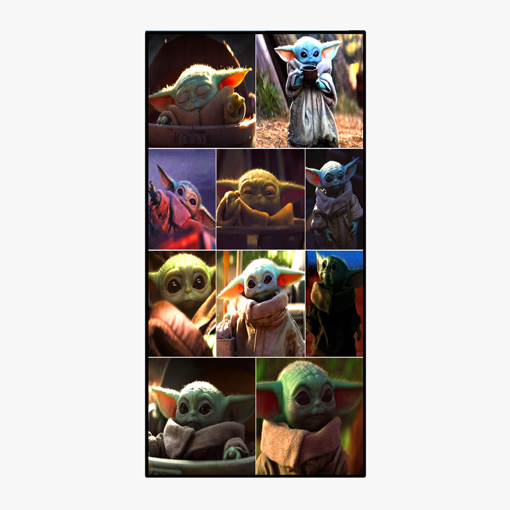 Yoda Master Square Beach Towel Towel Cloth Quick-Drying Bath Towel Double-Sided Velvet Shawl Single-Sided Digital Printing Square Towel