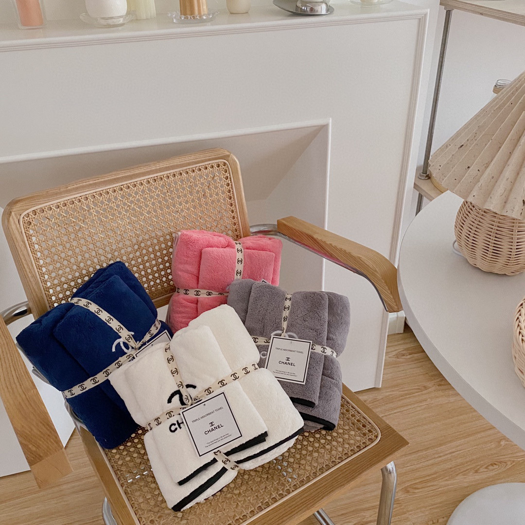 Popular Coral Fleece Solid Color Xiaoxiang Bath Towel Towel Set Quick-Drying Absorbent Beach Towel Bath Towel