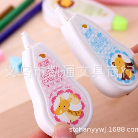 Intelligence star 907 cartoon animal correction tape with cute/candy color/simple student stationery correction tape