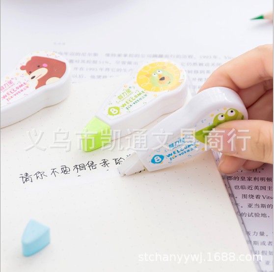 Intelligence star 907 cartoon animal correction tape with cute/candy color/simple student stationery correction tape Intelligence star 907 cartoon animal correction tape with cute/candy color/simple student stationery correction tape