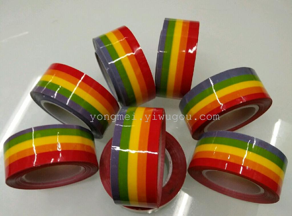 Rainbow adhesive tape, stationery adhesive tape