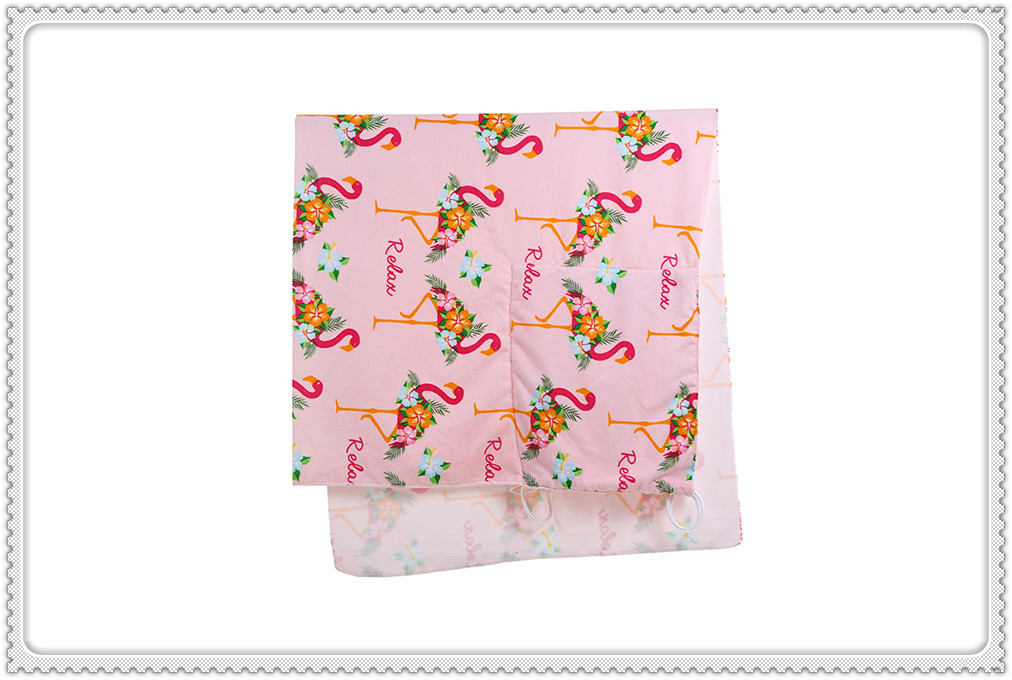 100Percent Cotton Beach Towel That Folds and Transformed To A Drawstring Backpack