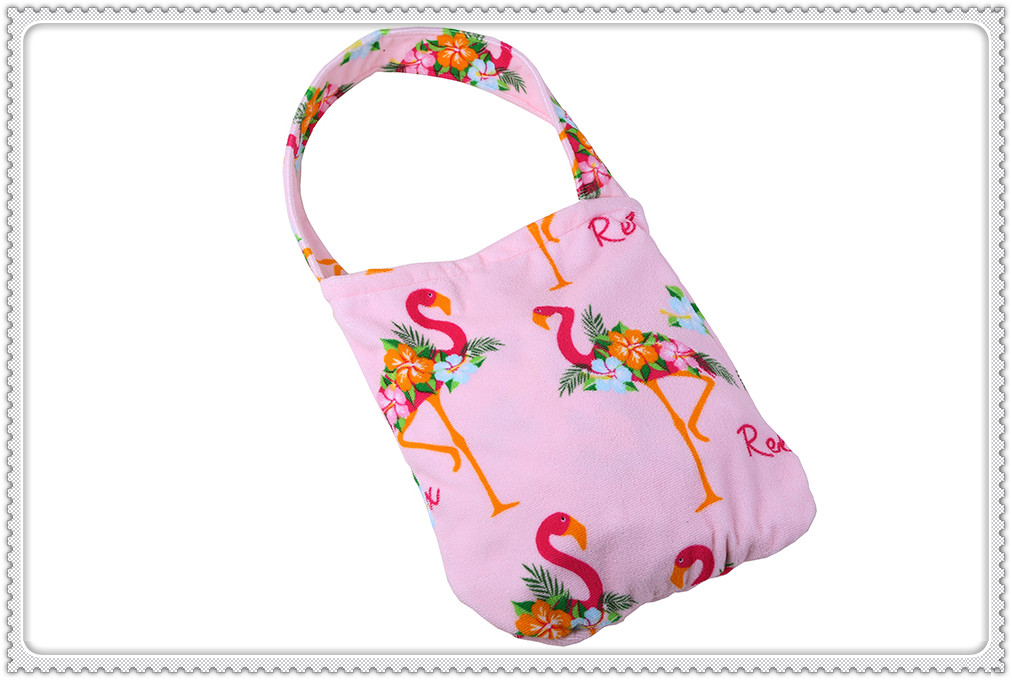 100Percent Cotton Beach Towel That Folds and Transformed To A Drawstring Backpack