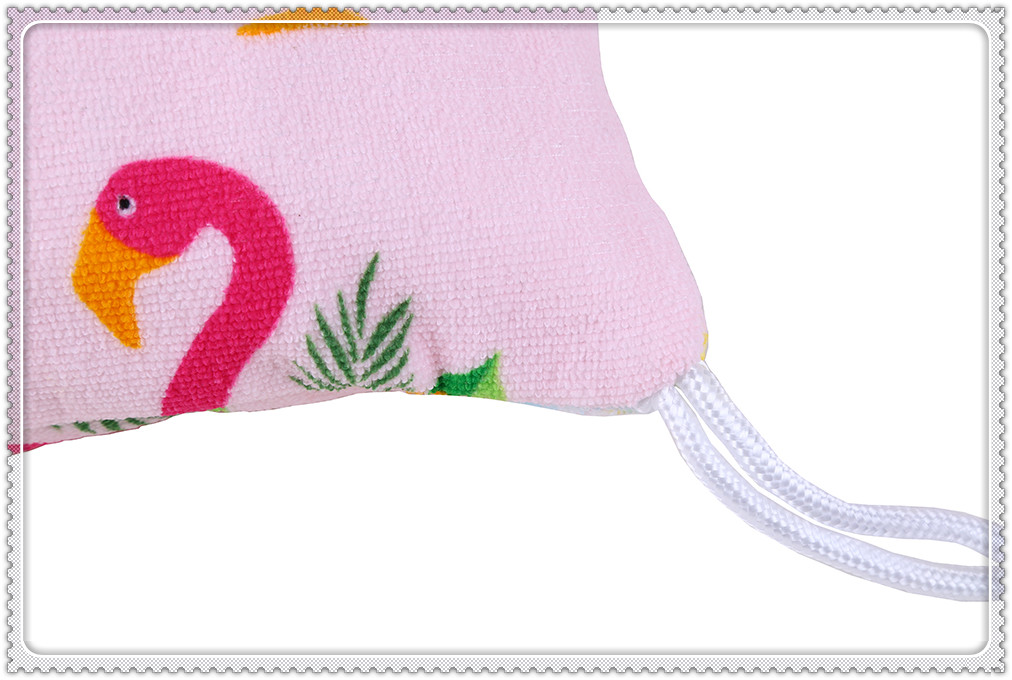 100Percent Cotton Beach Towel That Folds and Transformed To A Drawstring Backpack
