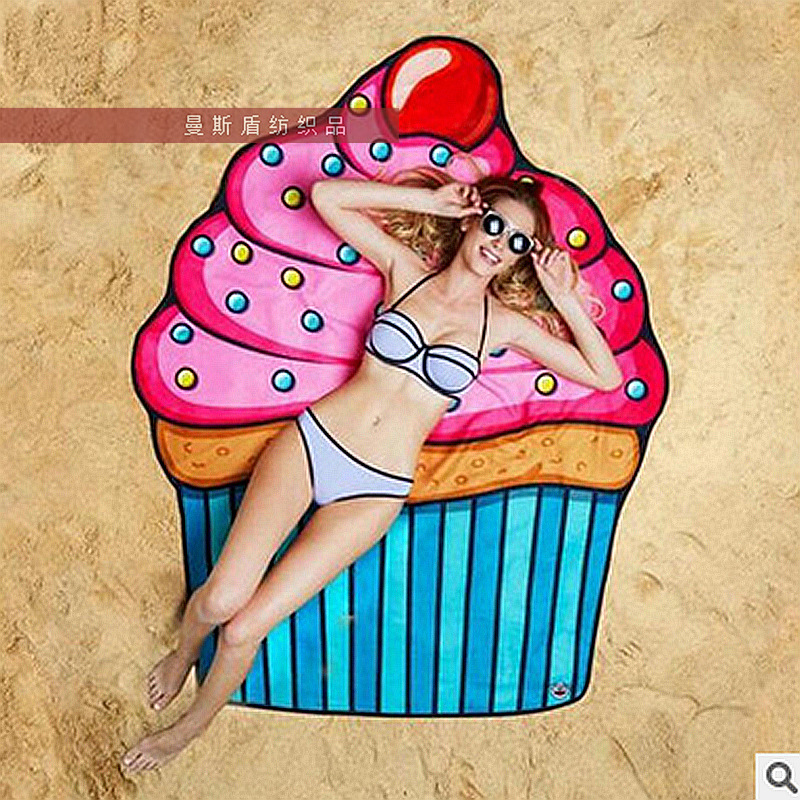 Travel round Beach Towel Travel Super Lightweight Quick-Drying Shawl Vacation Photo Mat Cloth Seaside Vacation