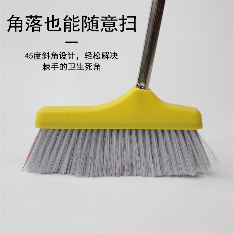 New Stainless Steel Broom Dustpan Set Broom Set Double Silk Head Double Card Buckle With Scraping Tooth Dustpan New Stainless Steel Broom Dustpan Set Broom Set Double Silk Head Double Card Buckle With Scraping Tooth Dustpan