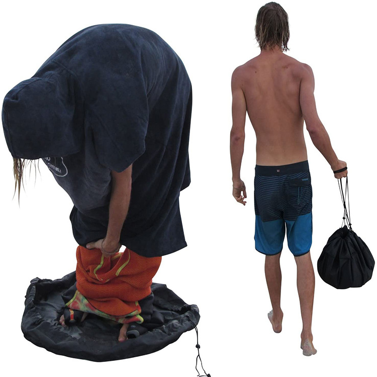 Cross-Border Factory Supply Clothes Changing Pad Camping Anti-Dirty Floor Mat Beach Dressing Mat Drawstring Buggy Bag One Piece Dropshipping