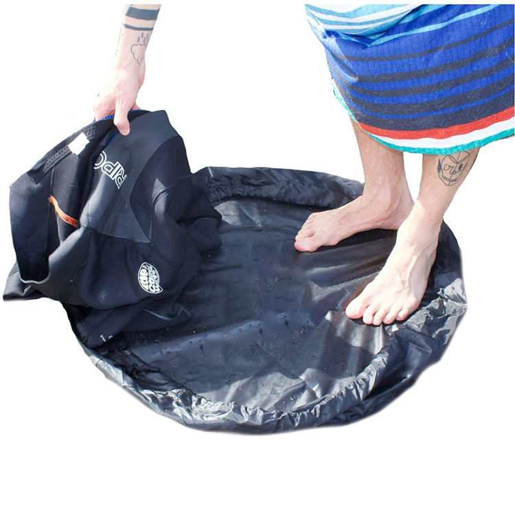 Cross-Border Factory Supply Clothes Changing Pad Camping Anti-Dirty Floor Mat Beach Dressing Mat Drawstring Buggy Bag One Piece Dropshipping