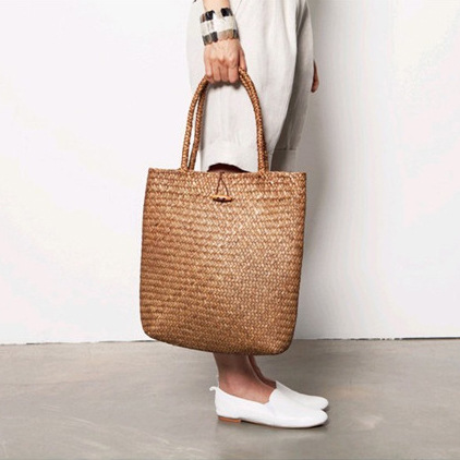 Straw Woven Bag New Beach Weaving Straw Bag Women&#039;s Shoulder Bag Japanese Style Simple Literary Mori Girl Summer Mat Bag Fashion