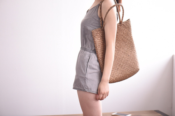 Straw Woven Bag New Beach Weaving Straw Bag Women's Shoulder Bag Japanese Style Simple Literary Mori Girl Summer Mat Bag Fashion