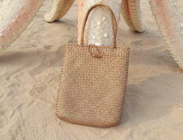 Straw Woven Bag New Beach Weaving Straw Bag Women's Shoulder Bag Japanese Style Simple Literary Mori Girl Summer Mat Bag Fashion