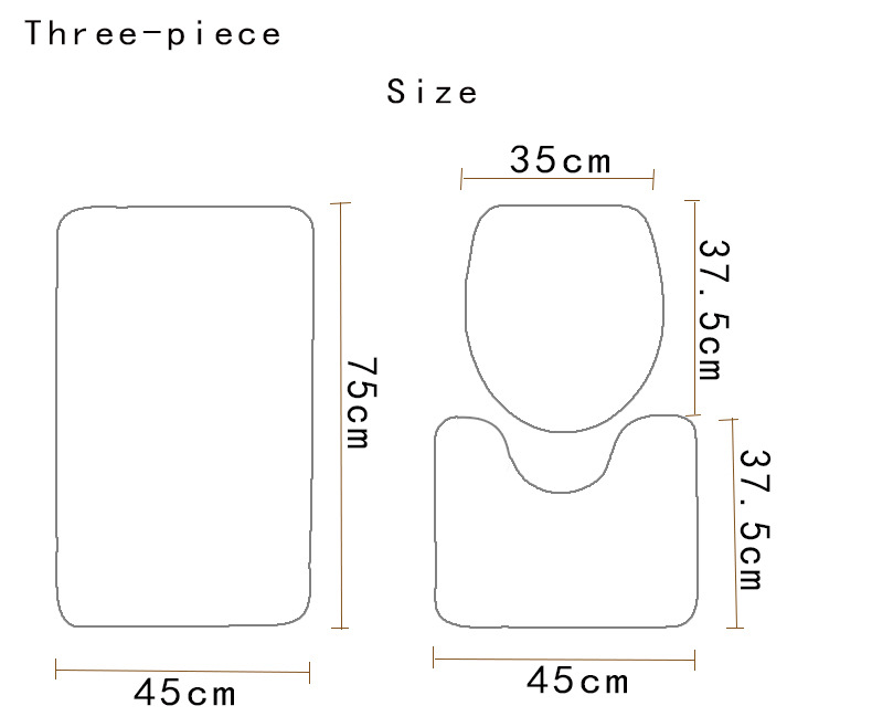Beach Landscape Bathroom Mats Three-Piece Bathroom Carpet Toilet Mat Set Door Mat Bathroom Non-Slip Mat in Stock Beach Landscape Bathroom Mats Three-Piece Bathroom Carpet Toilet Mat Set Door Mat Bathroom Non-Slip Mat in Stock