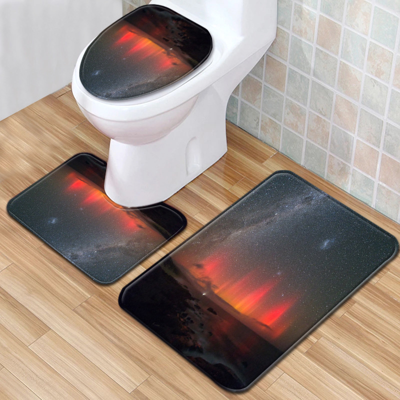 Beach Landscape Bathroom Mats Three-Piece Bathroom Carpet Toilet Mat Set Door Mat Bathroom Non-Slip Mat in Stock Beach Landscape Bathroom Mats Three-Piece Bathroom Carpet Toilet Mat Set Door Mat Bathroom Non-Slip Mat in Stock