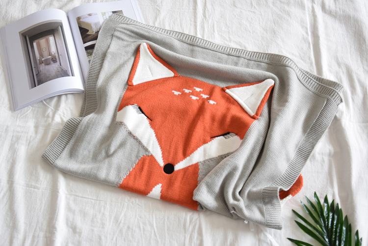 INS Pop Fox Blanket Stereo Ear Blanket Children Knitted Blanket Beach Mat Baby Baby Blanket INS Pop Fox Blanket Stereo Ear Blanket Children Knitted Blanket Beach Mat Baby Baby Blanket