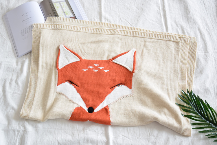 INS Pop Fox Blanket Stereo Ear Blanket Children Knitted Blanket Beach Mat Baby Baby Blanket INS Pop Fox Blanket Stereo Ear Blanket Children Knitted Blanket Beach Mat Baby Baby Blanket