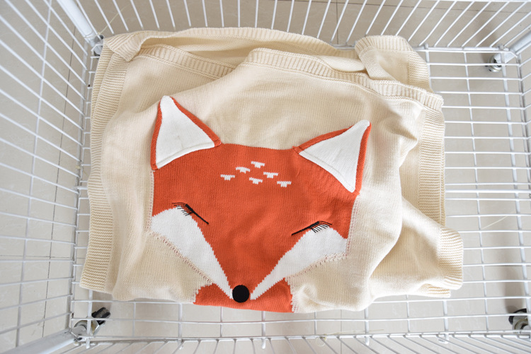 INS Pop Fox Blanket Stereo Ear Blanket Children Knitted Blanket Beach Mat Baby Baby Blanket INS Pop Fox Blanket Stereo Ear Blanket Children Knitted Blanket Beach Mat Baby Baby Blanket