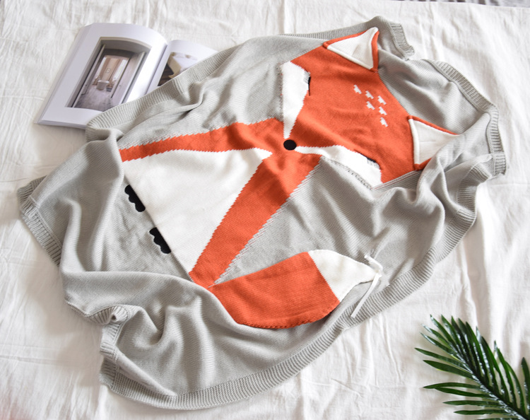 INS Pop Fox Blanket Stereo Ear Blanket Children Knitted Blanket Beach Mat Baby Baby Blanket INS Pop Fox Blanket Stereo Ear Blanket Children Knitted Blanket Beach Mat Baby Baby Blanket