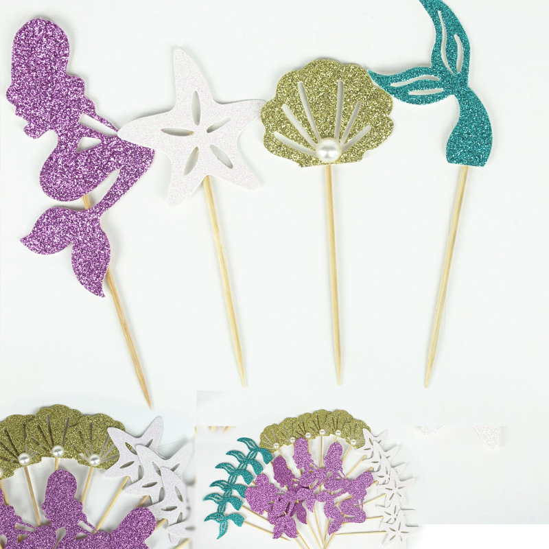 Golden 5-Layer Wings Cake Inserting Card Unicorn Theme Party Decoration 