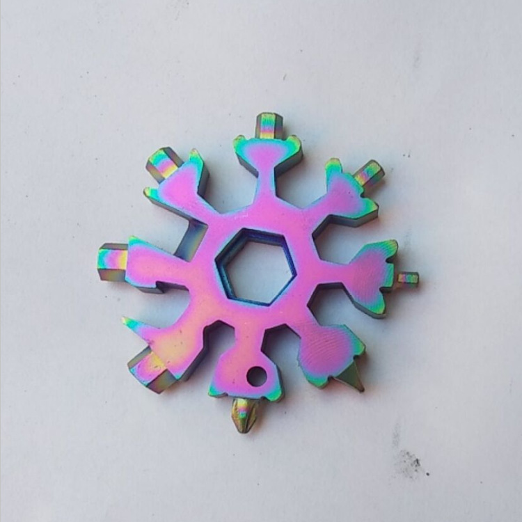 18-in-1 Snowflake Tool Card Combination Multi-Function Snowflake Screwdriver Snowflake Wrench Tool Snowflake Tool Card