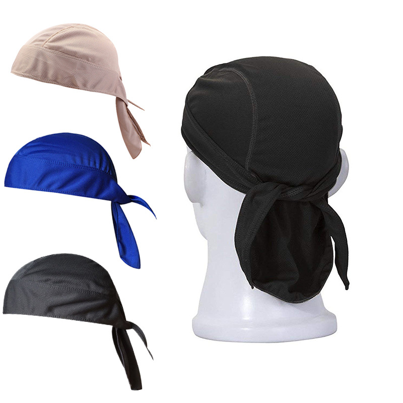 Outdoor Riding Sports Cap Sun Protection Quick-Drying Pirate Hat Breathable Headscarf Motorcycle Small Hat Head Cover Sports Soft Equipment